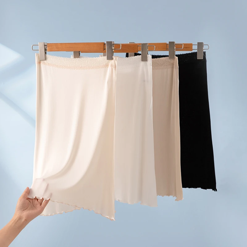 女士桑蚕丝汉服衬裙防走光马面裙内衬旗袍内搭半身裙打底裙夏薄款