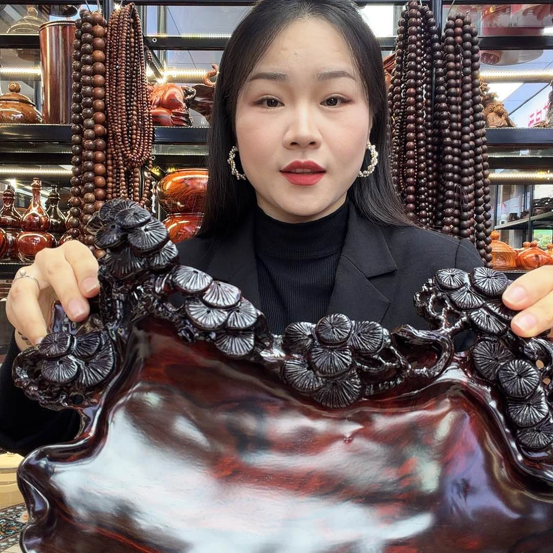 9***5大红酸枝老挝大红酸枝大果盘