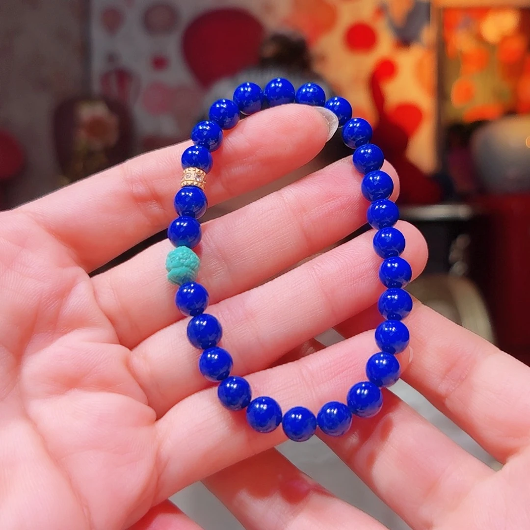 18K金镶嵌青金石手链手串