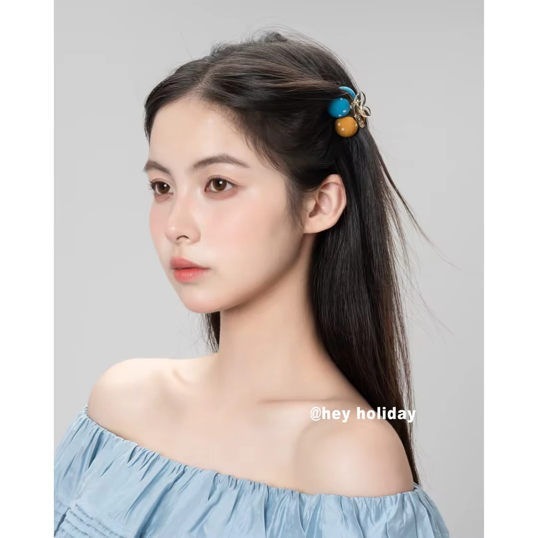 樱桃刘海小抓夹百搭少女甜美发夹温柔可爱发饰简约头饰迷你发卡