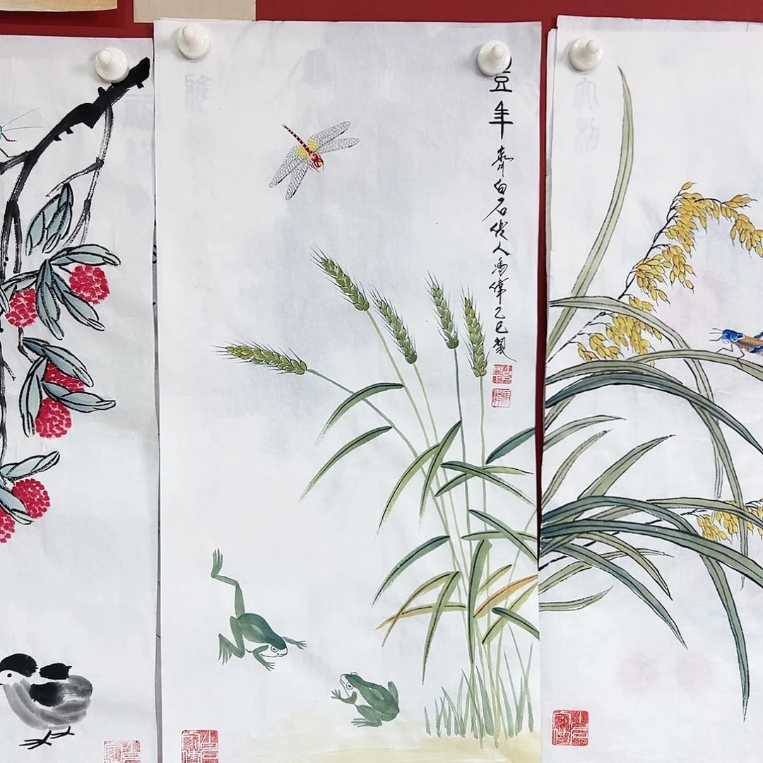 国画冯伟老师亲笔手绘国画作品慧