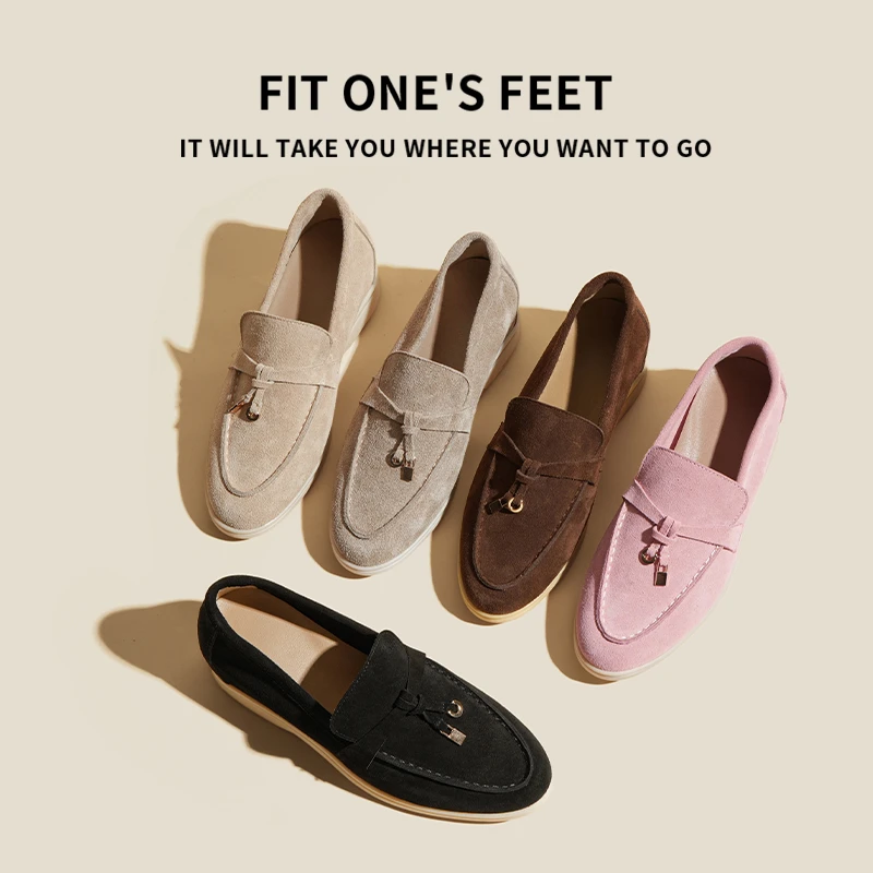 【LP乐福鞋】内增高经典新款小众时尚休闲真皮舒适软底软面白底鞋女