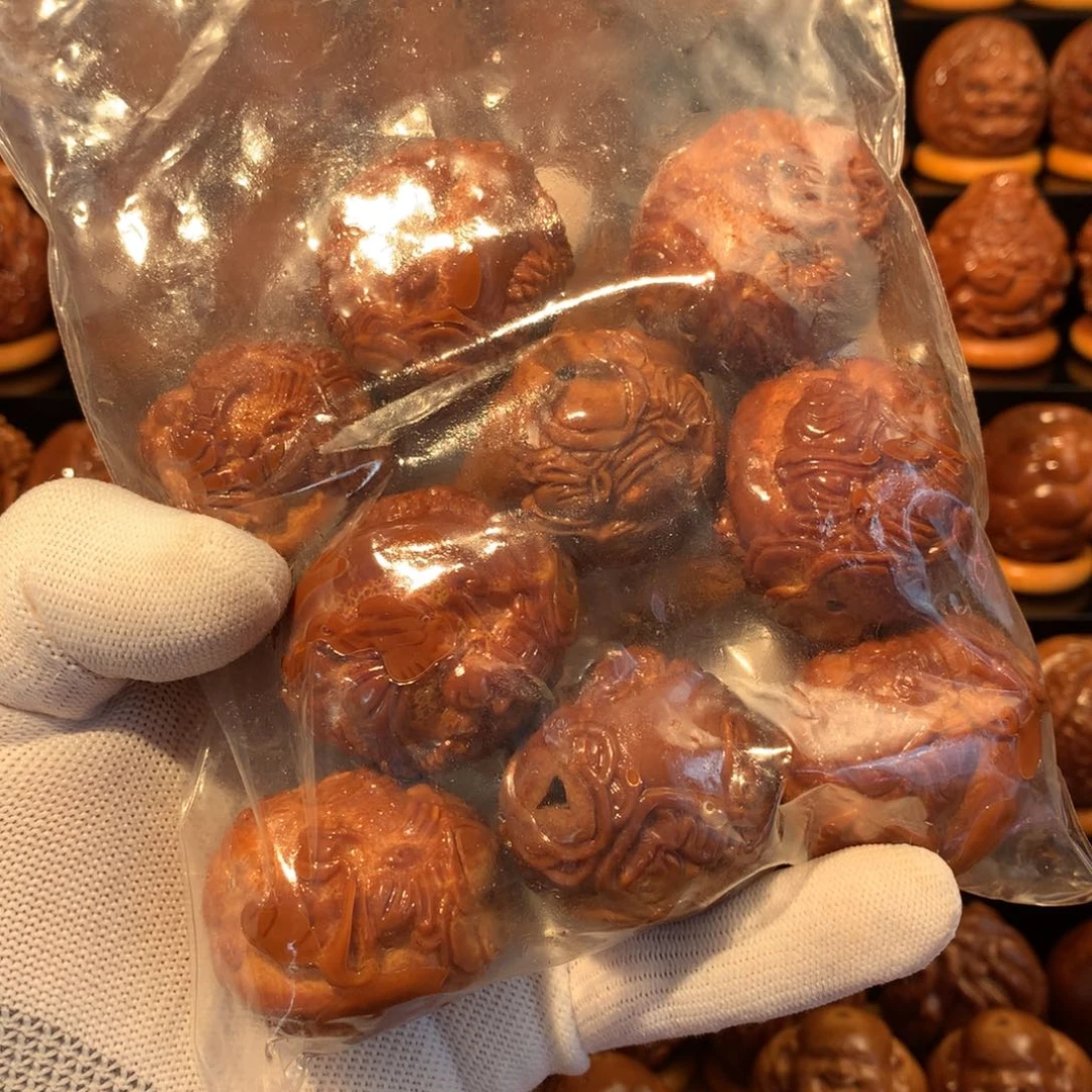 老***童橄榄核手串/手链九龙财神