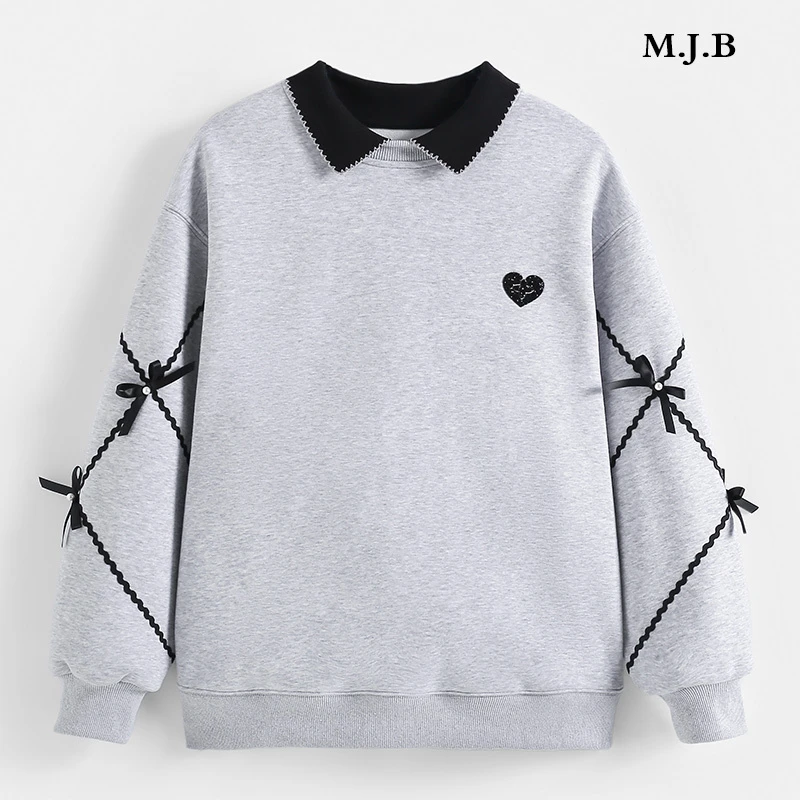 翻领加绒卫衣241071