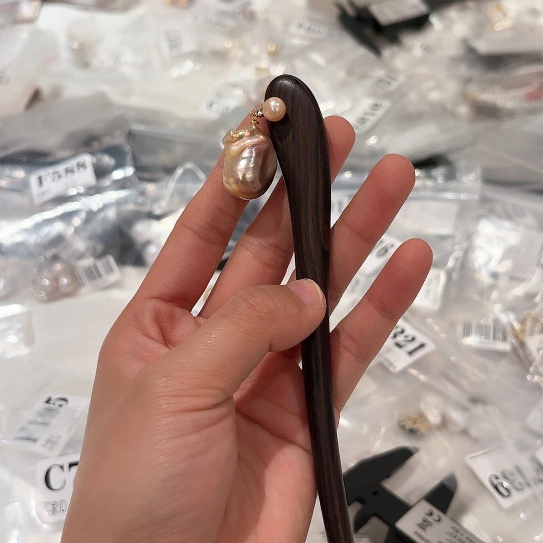 淡水珍珠发饰未镶嵌