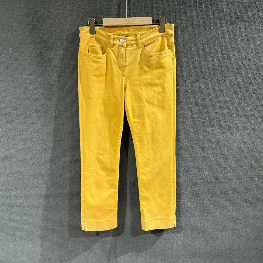 95新 Loro Piana/诺悠翩雅 （pm）黄色牛仔裤 42码/2178