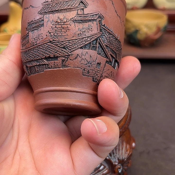 紫砂茶杯文淘紫砂主人杯高端茶器