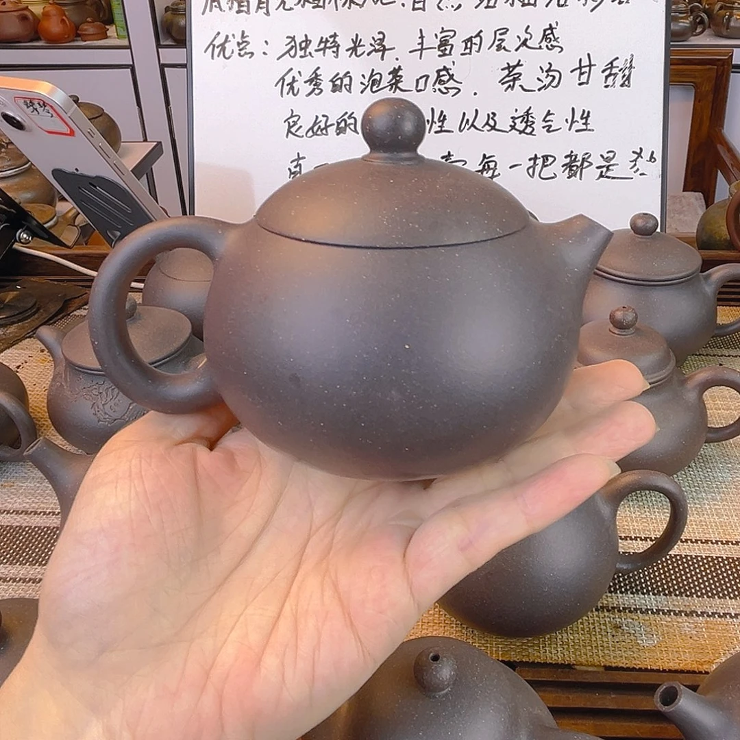茶壶紫砂大水谭天青220cc