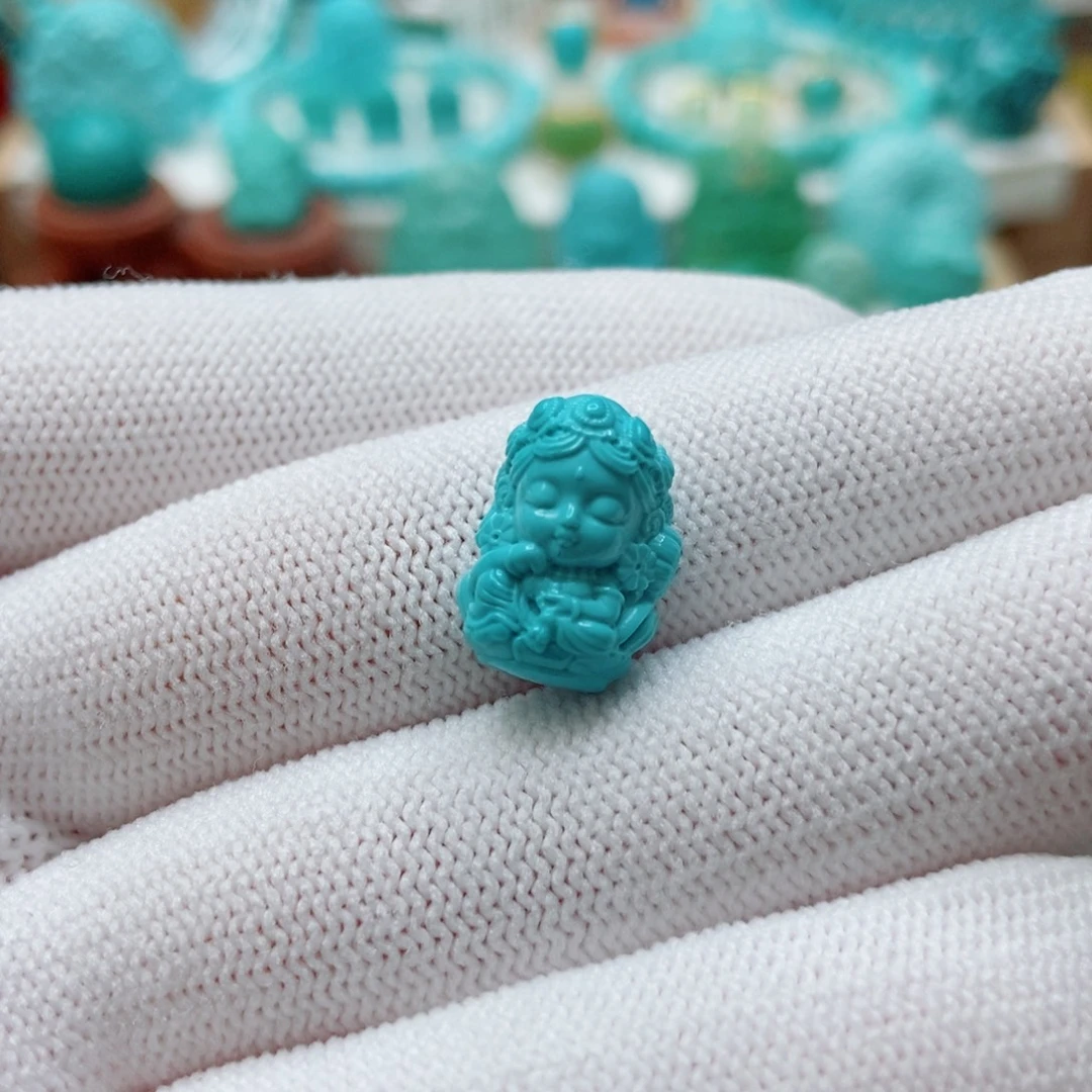 绿松石未镶嵌绿度姆