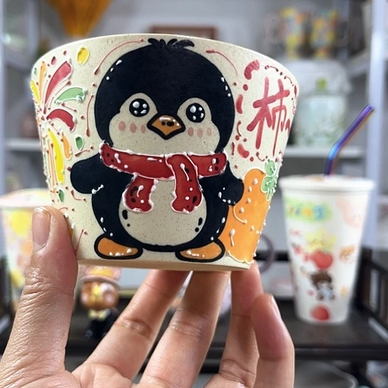 手绘高温釉下彩陶瓷