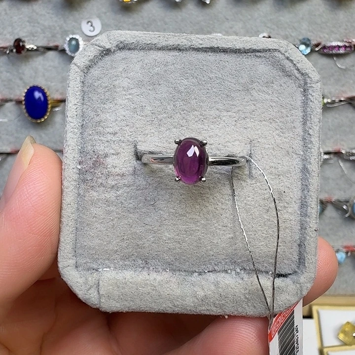 水晶戒指银S925镶嵌