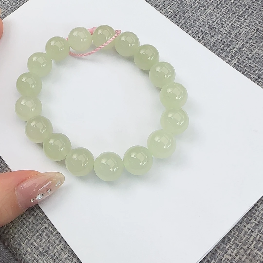 和田玉未镶嵌手链高冰起猫眼 晴水冰透手串