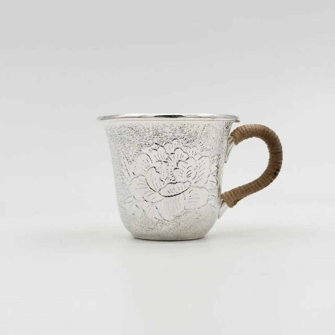 手工牡丹花主人杯