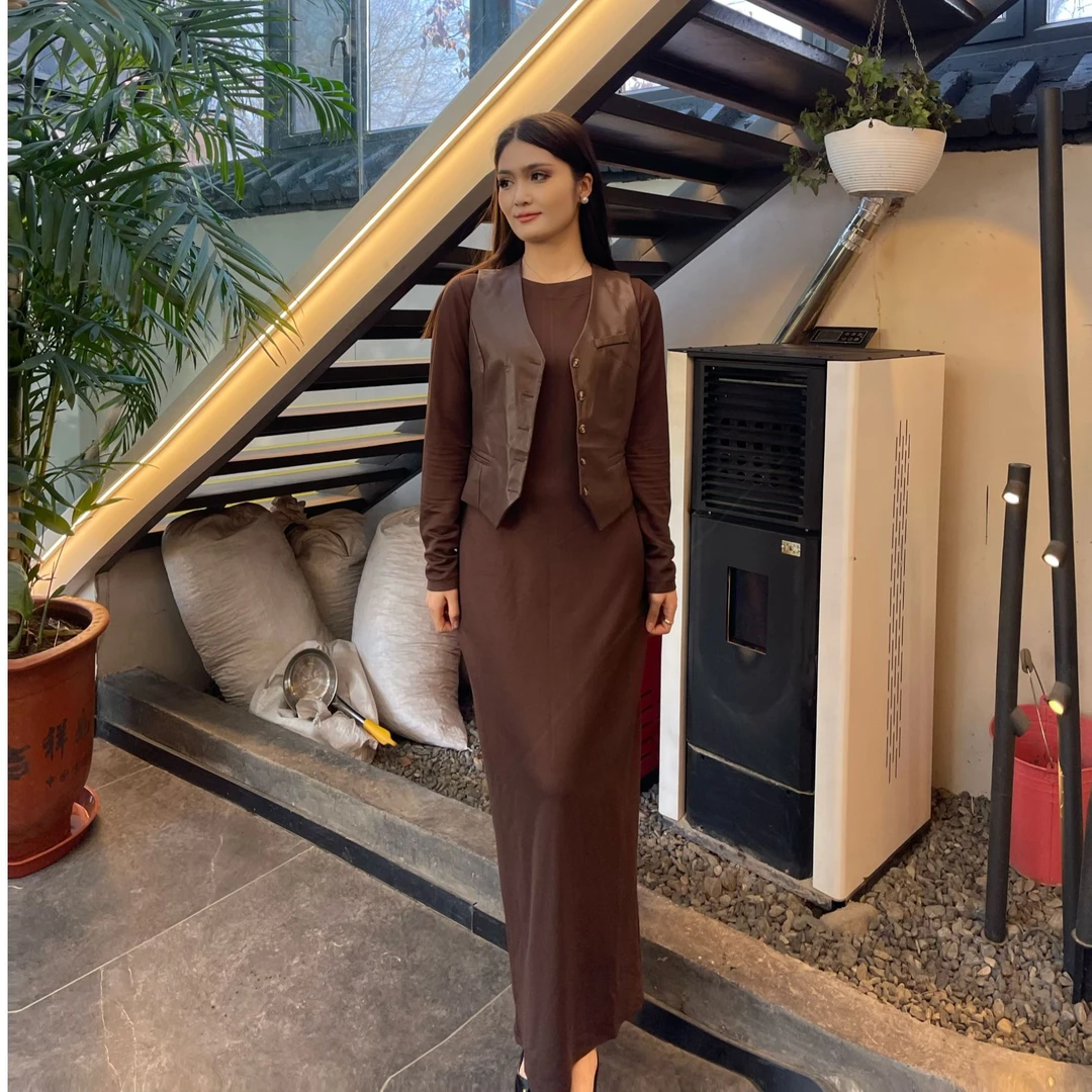 时尚裙子马甲两件套显瘦气质款百搭时尚