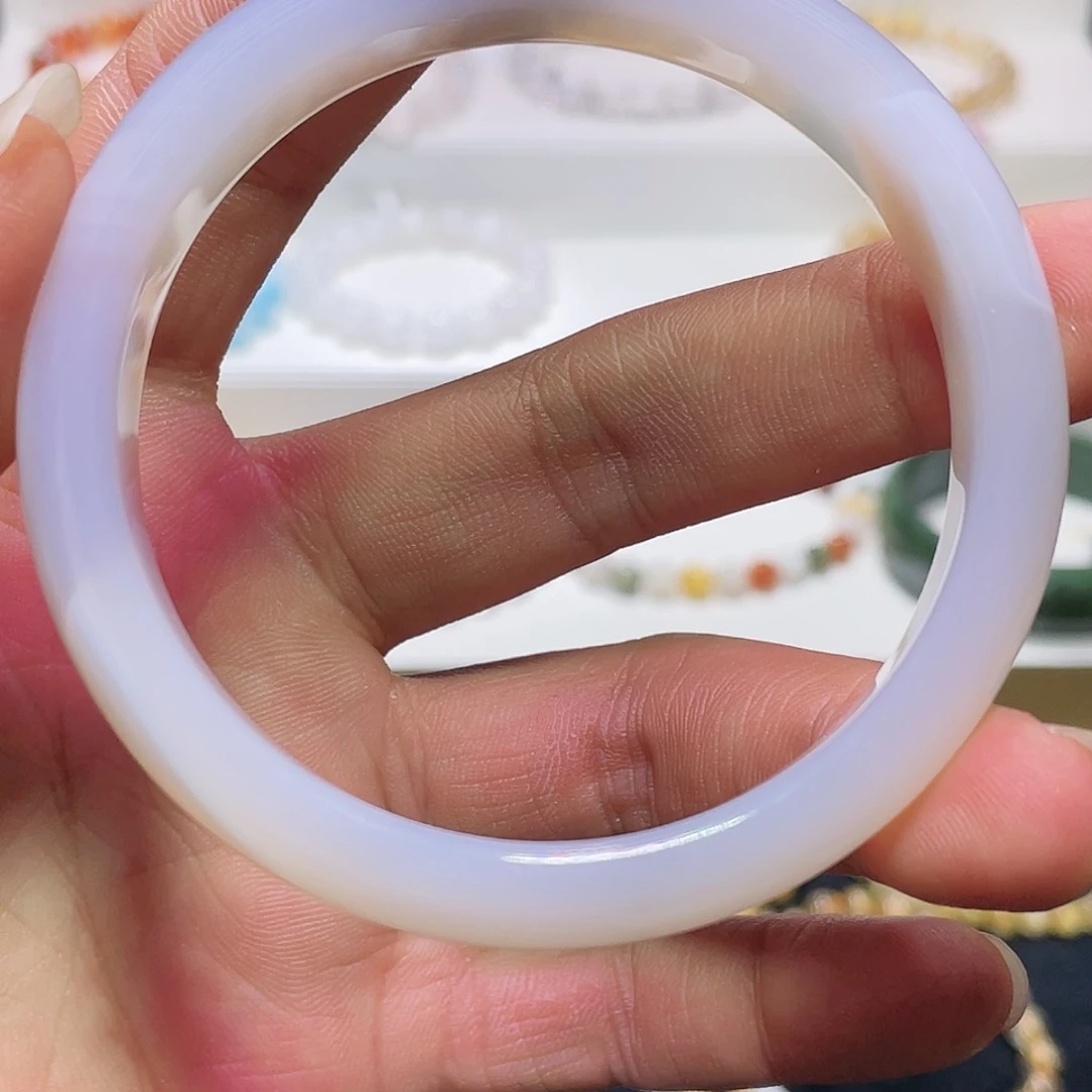 水晶手链未镶嵌白玛瑙手镯58