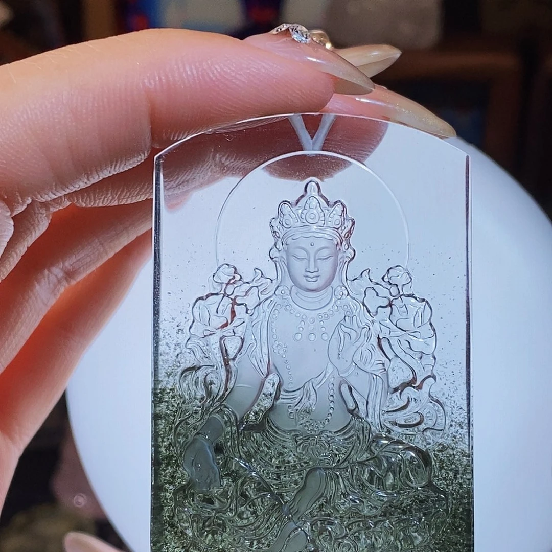 小***豆水晶颈饰未镶嵌吊坠