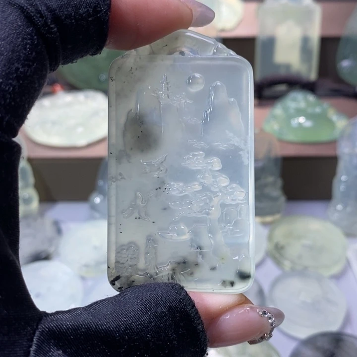 岫玉吊坠未镶嵌吊坠