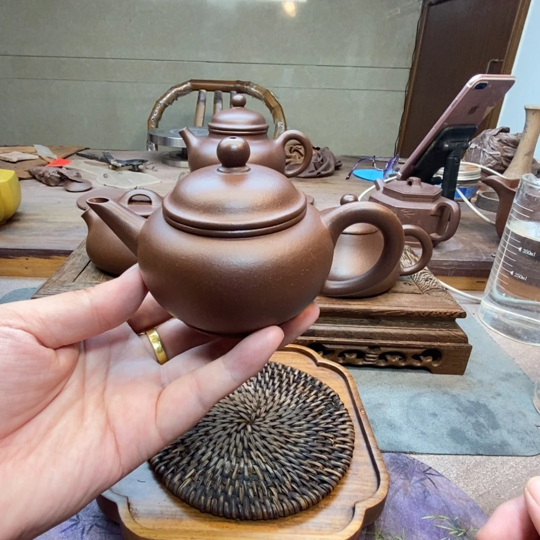 茶壶紫砂水平壶（原矿底槽清160cc）