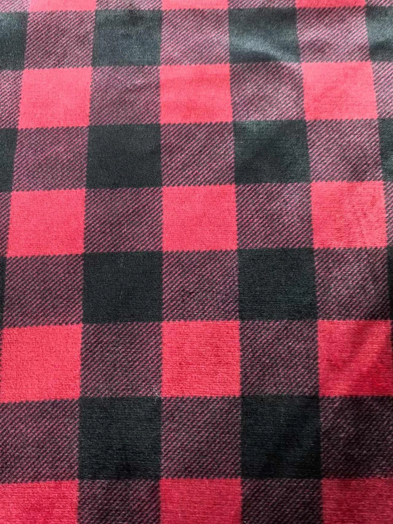 200cm*150cm红黑格被子 加绒加厚双面绒被被冬被