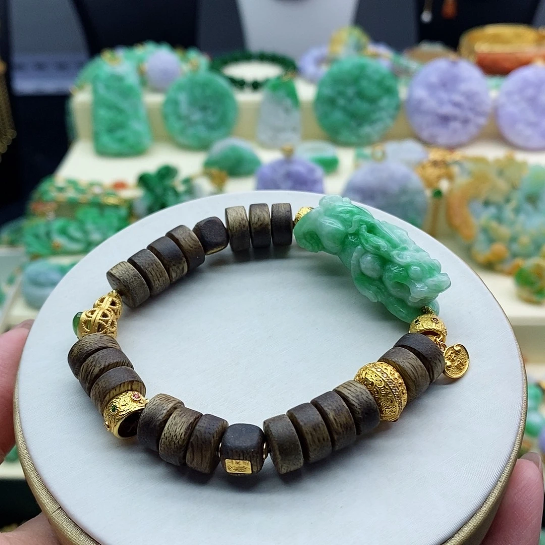 未镶嵌手串翡翠手牌