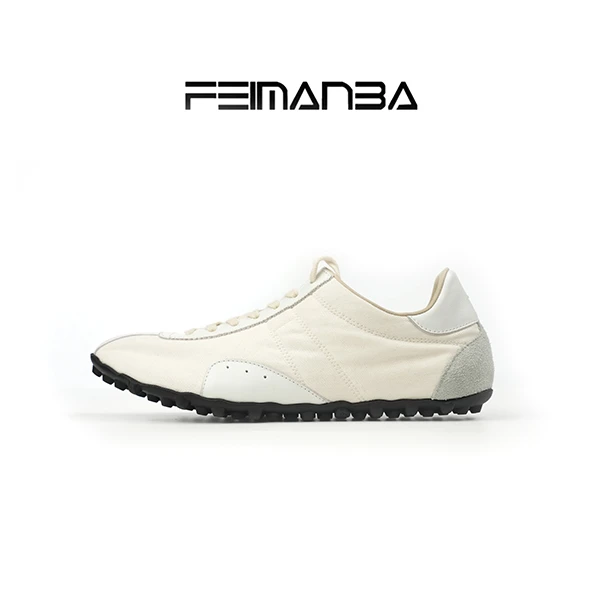 FEIMANBA 米白色复古赛车鞋运动百搭