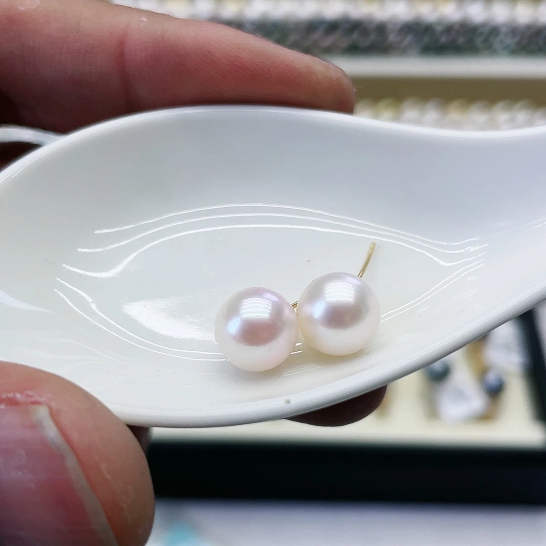 海水珍珠耳饰18K金镶嵌