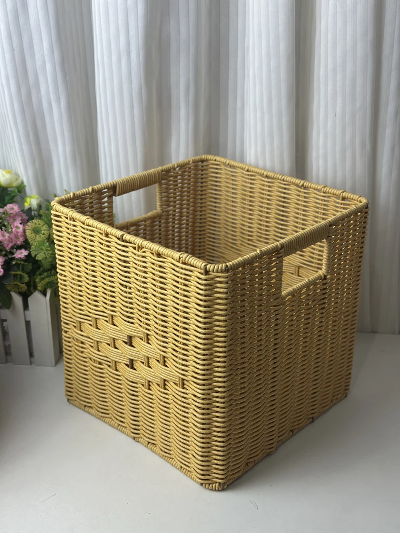 X22浅色中国结收纳储物纯手工方形陈列厅家用收纳27*27*27