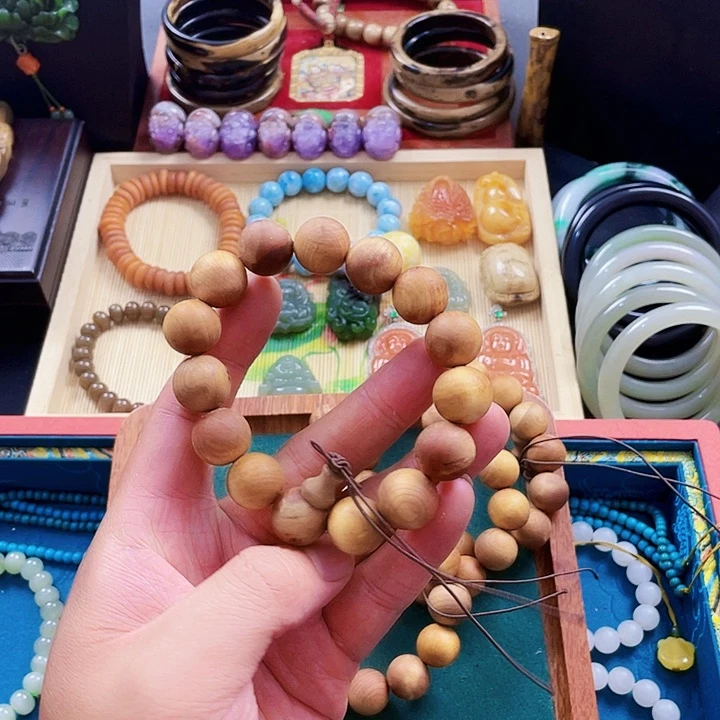 非洲檀香无事牌崖柏手链