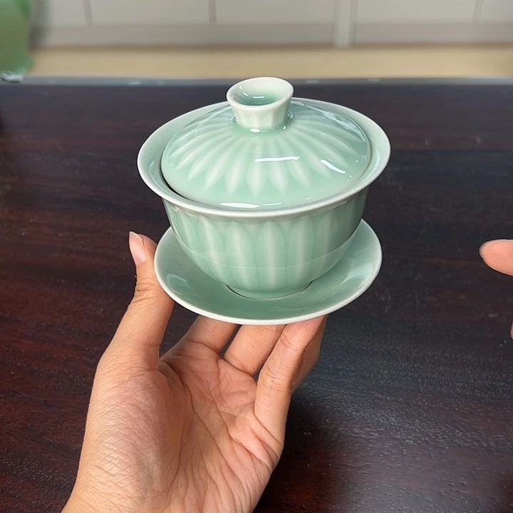 龙泉云间青瓷小米茶器