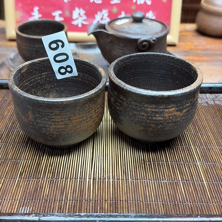 纯手工制作粗陶茶具