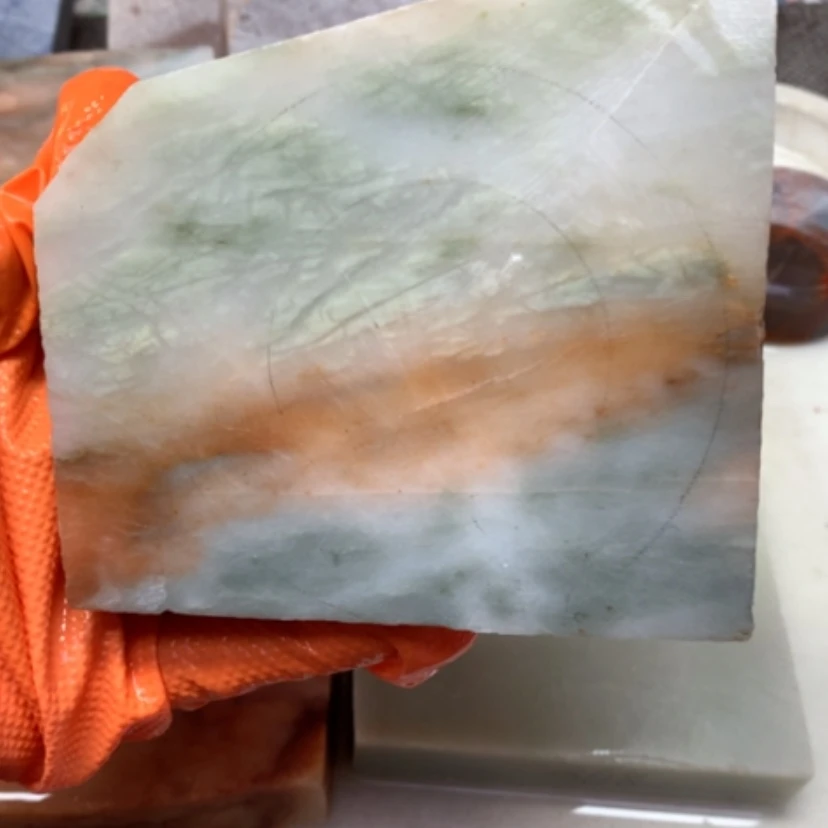 【闪购商品】未镶嵌手镯石英岩玉三彩天山