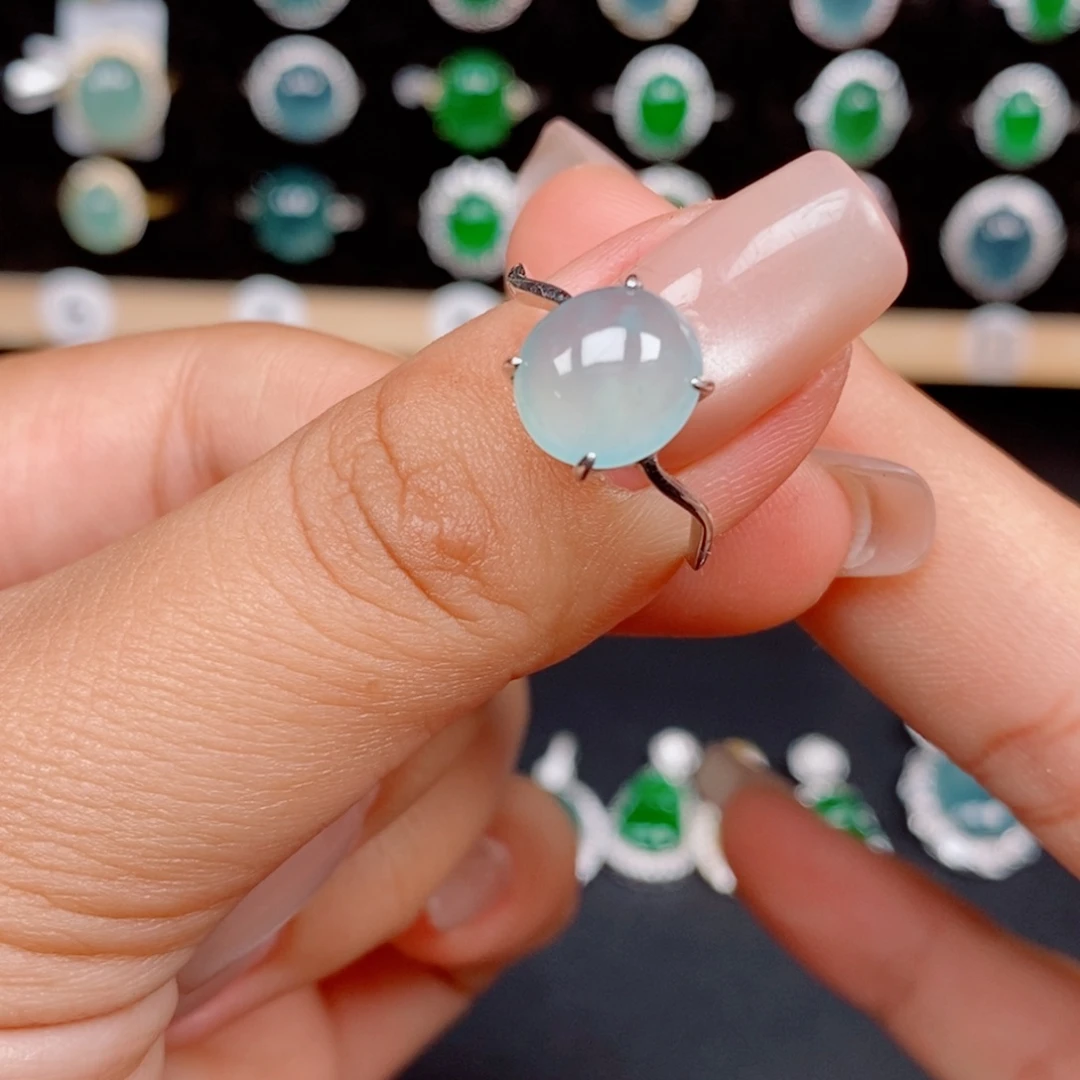 银S925镶嵌戒指翡翠