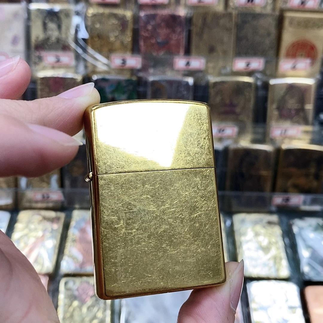 明铬黄铜滚花打火机福利
