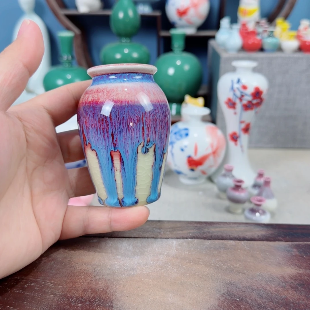 陶瓷手工小花器摆件