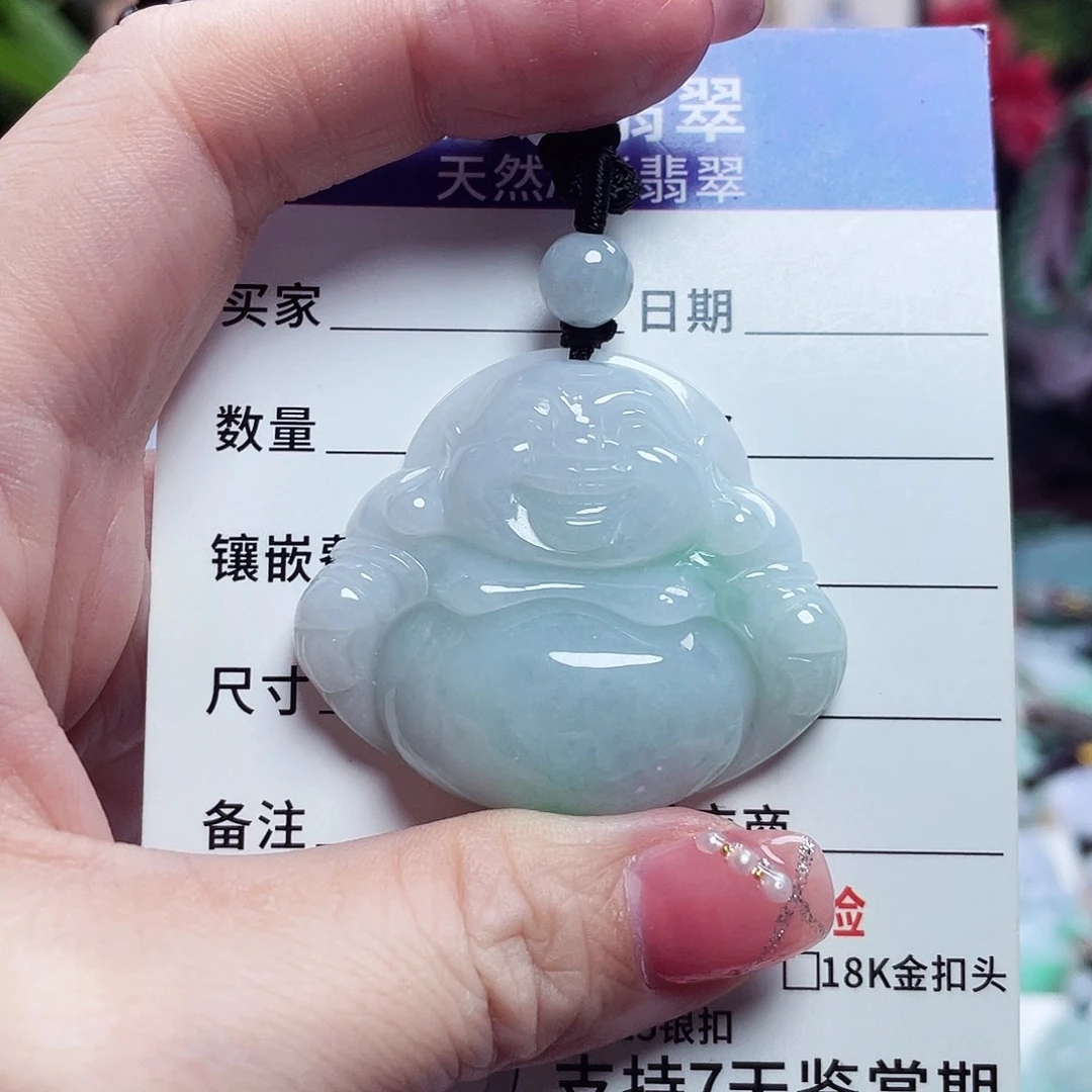 翡翠未镶嵌颈饰佛公27