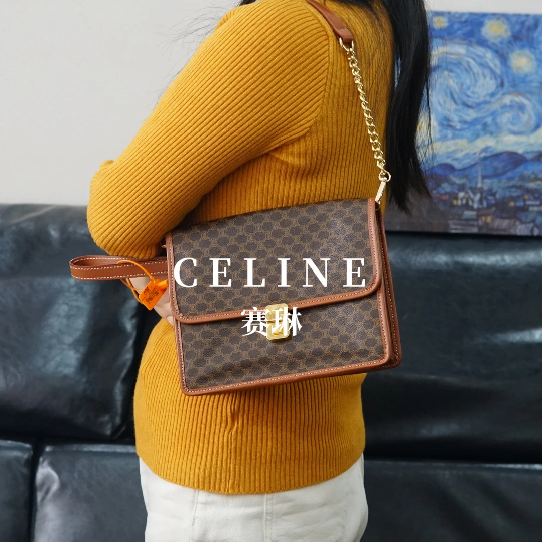 95新 Celine/思琳 老花单肩包/JJ11617806/7806