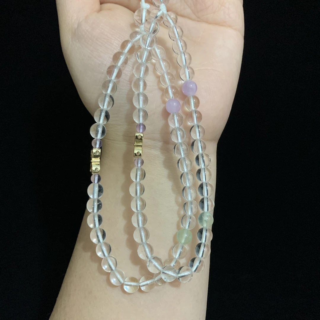 原创设计白水晶手机链S682多样性发其一