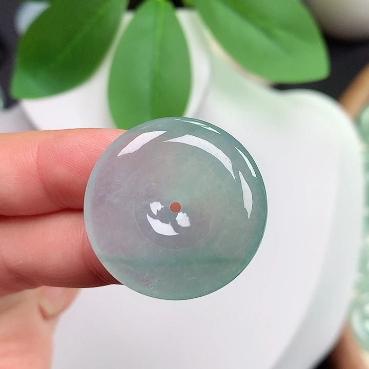 颈饰未镶嵌翡翠平安扣 27.1x6.0mm