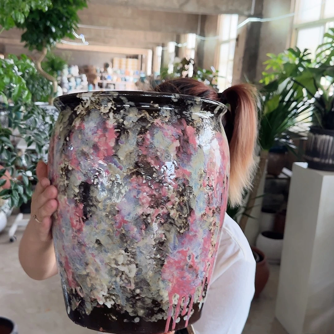 紫砂花盆王嫂花盆0916-148高30口25