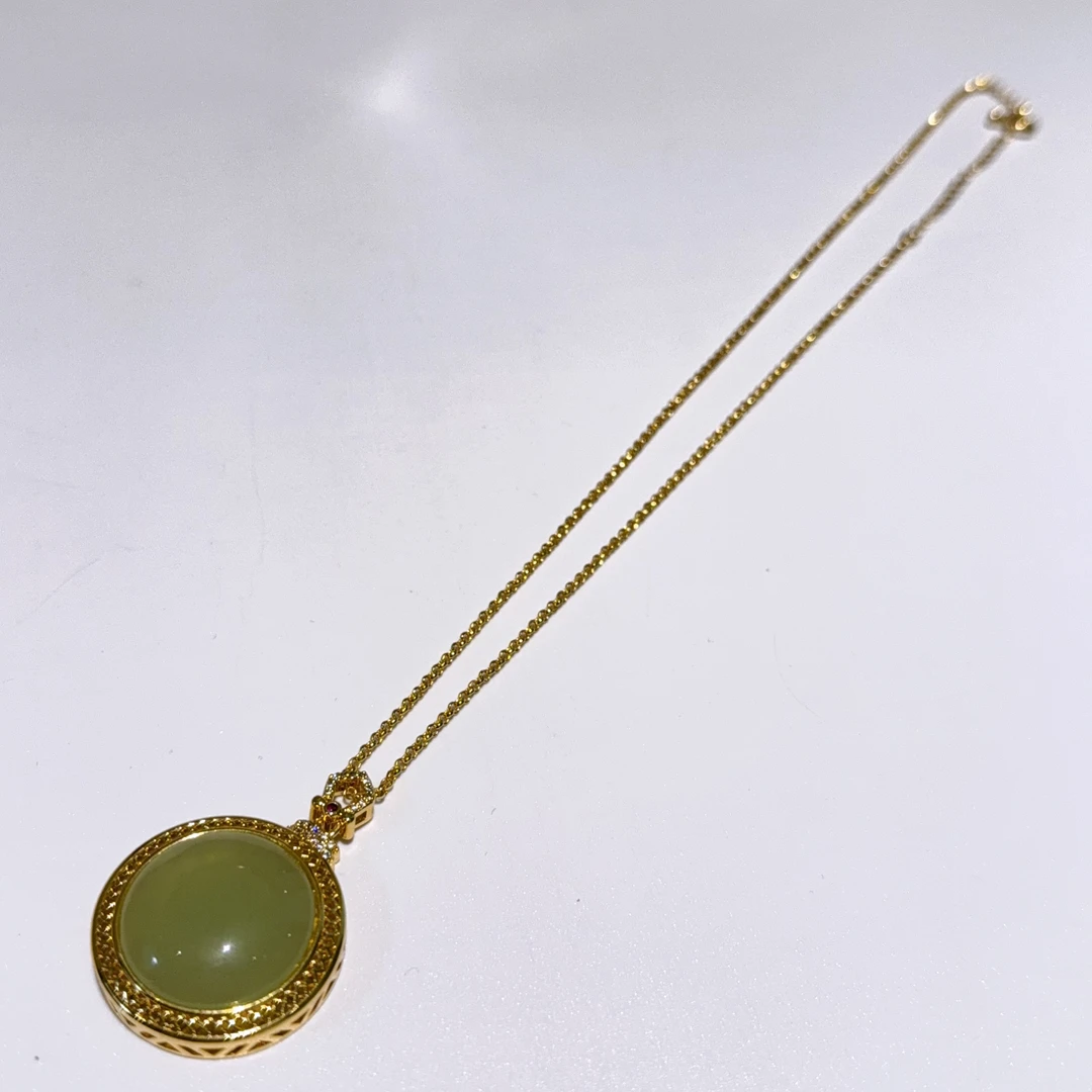 Q192 和田玉吊坠 尺寸21*10mm