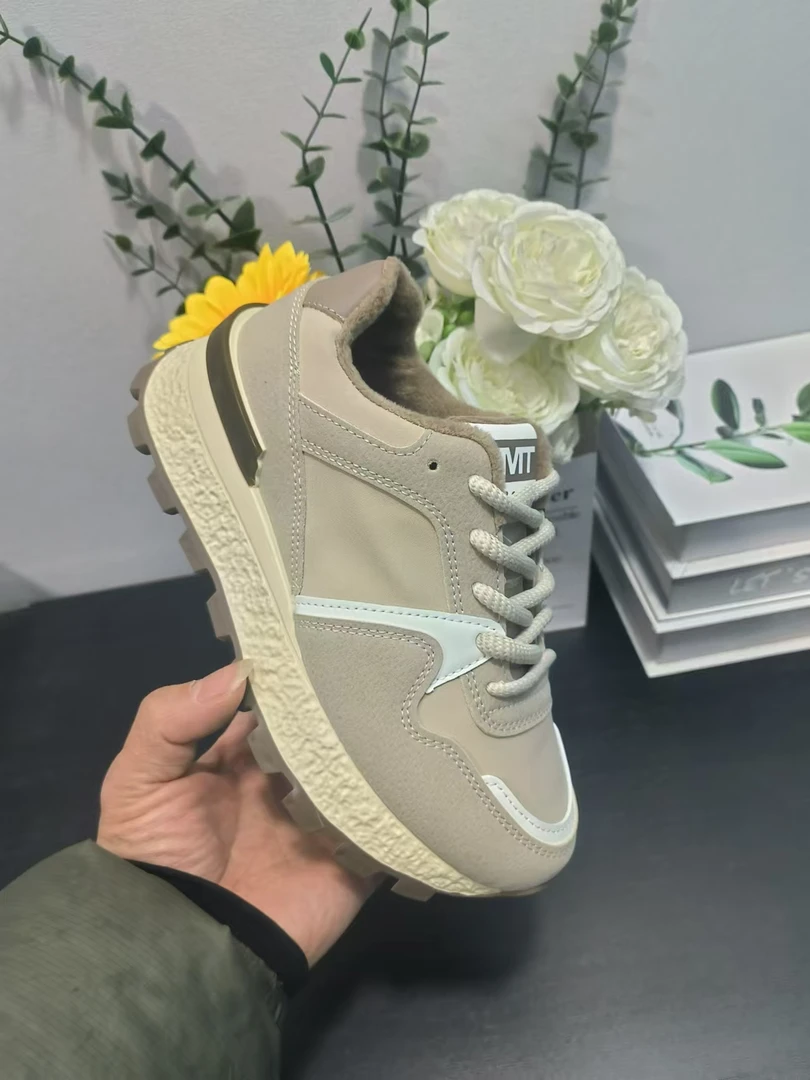 加绒2024冬季新款系带老爹鞋厚底防滑阿甘鞋休闲运动学生板鞋