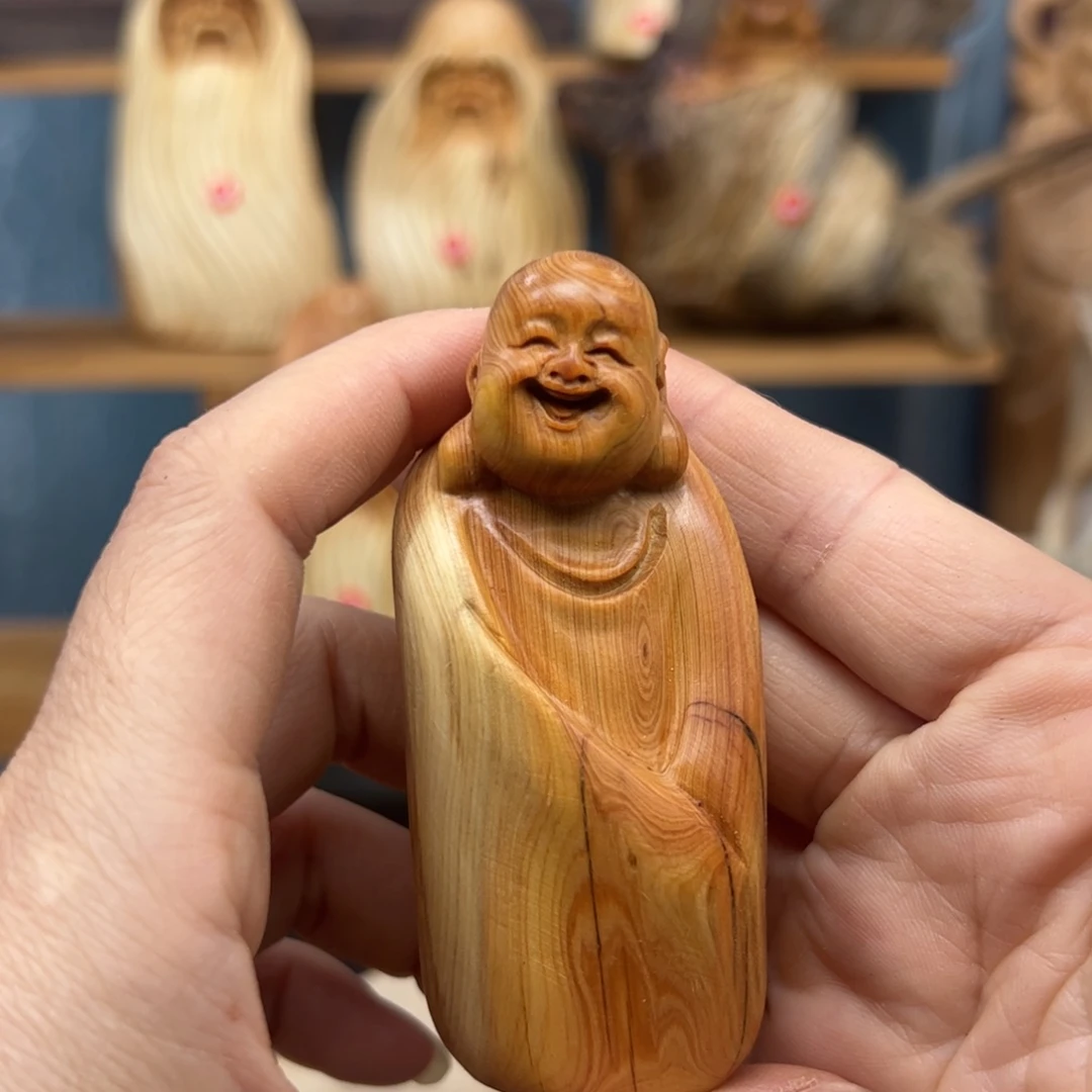 木崖柏木摆件手把件