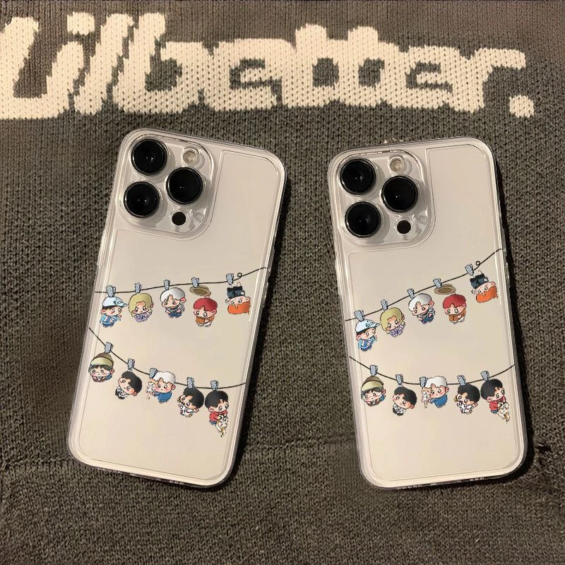 夹子十个勤天13ProMax软适用iPhone16手机壳Nova14透明苹果15可爱