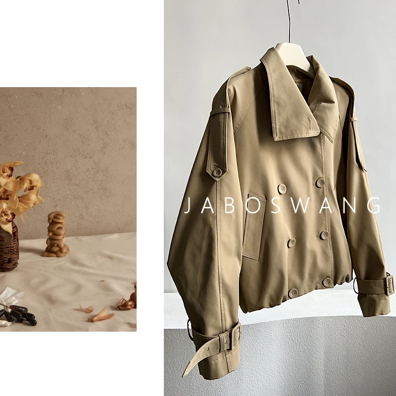 S1413巴恩立领风衣2025新款春秋季女款风衣