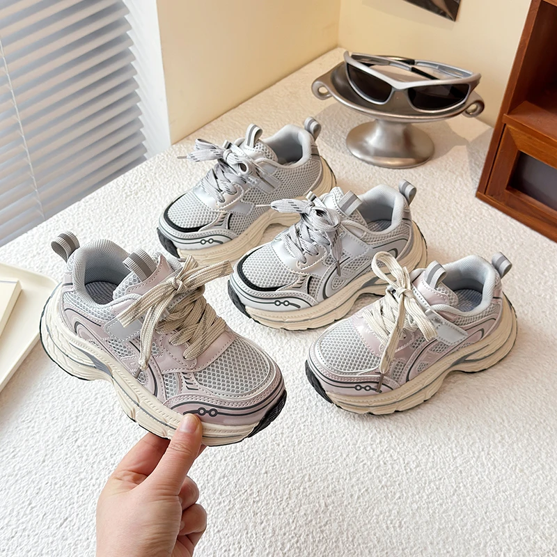 儿童运动鞋女童鞋子2025春季新款男童老爹鞋休闲A472