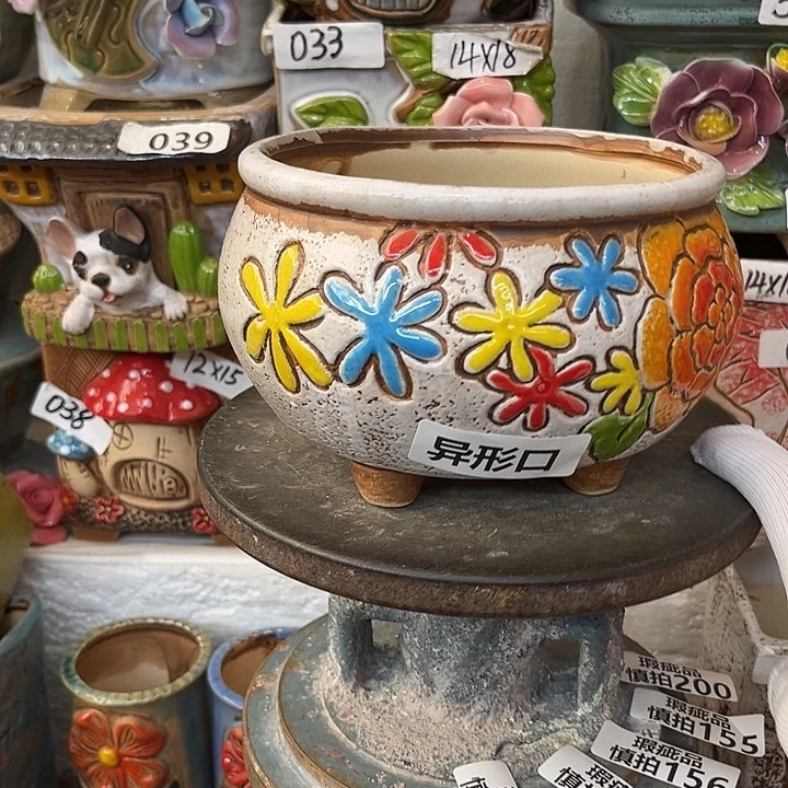 粗陶材质多肉花盆