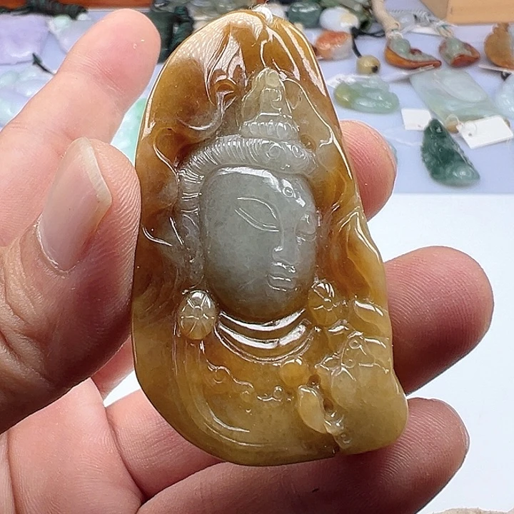 颈饰未镶嵌翡翠缅甸翡翠吊坠