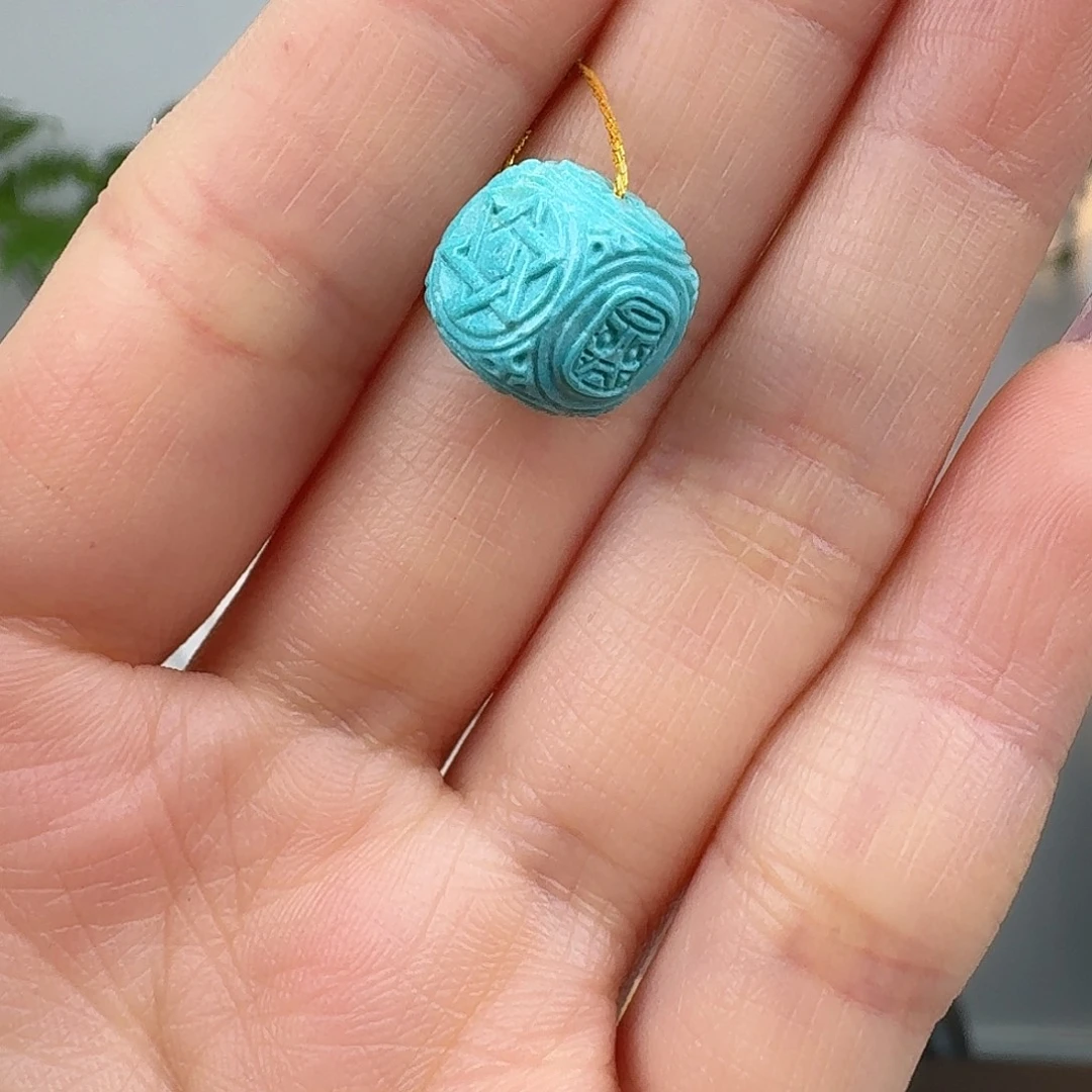 绿松石未镶嵌挂件