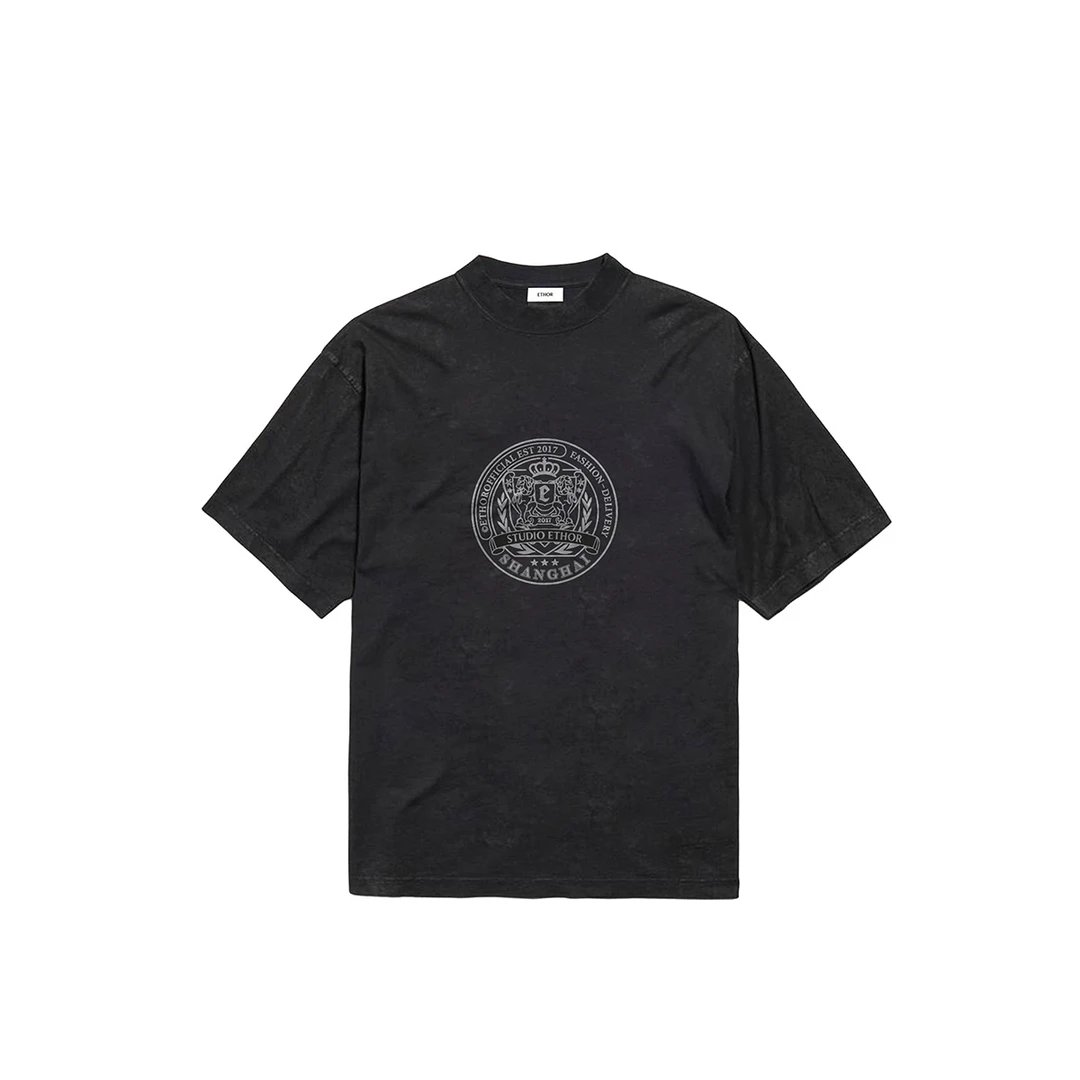 ETHOR设计师品牌 徽标水印T恤休闲时尚女 DSC买手店 DY5E09077