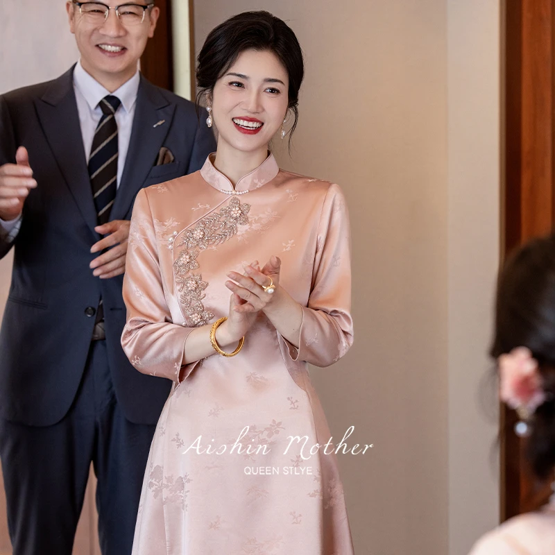 艾诗霓【星空】喜妈妈礼服2025新款爆款高端气质喜婆婆减龄婚宴礼服